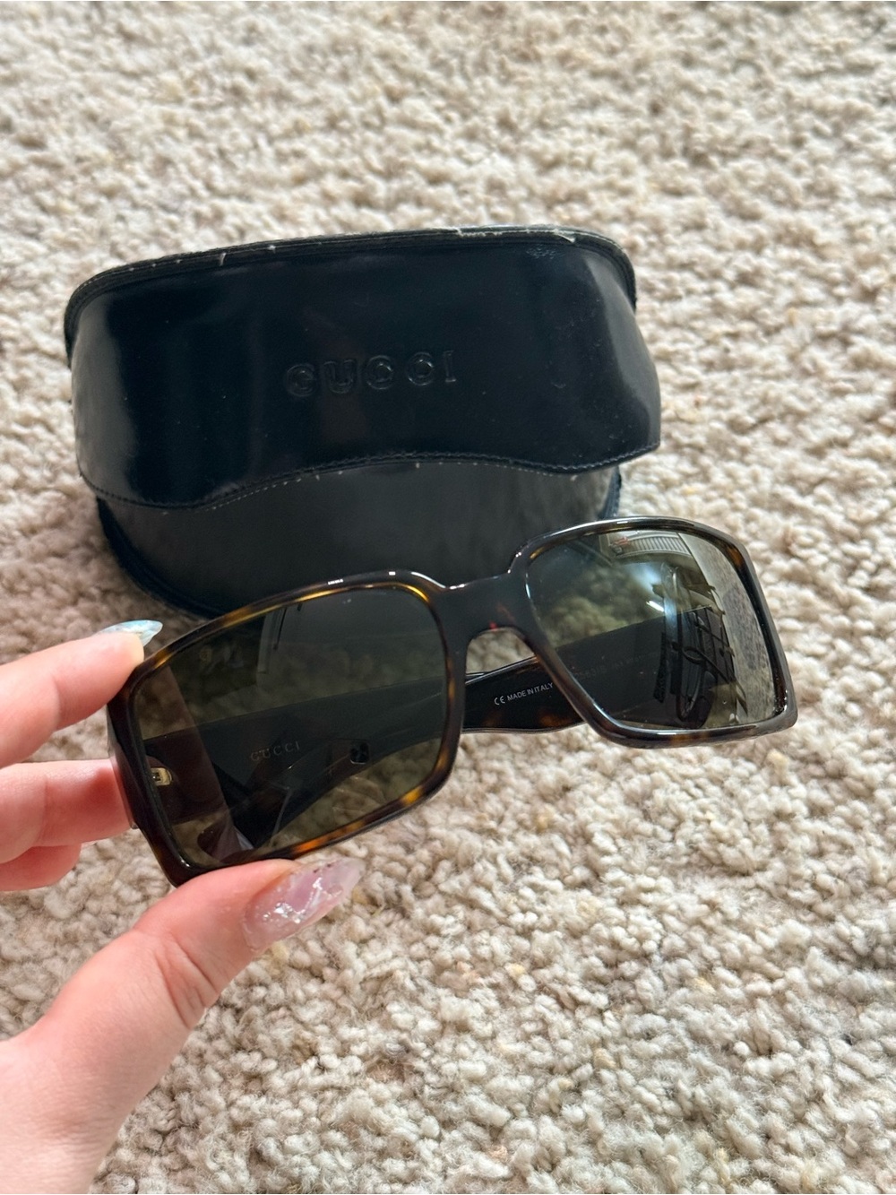 Gucci Tortoise Shell Web Stripe Sunglasses GG 2563/S with Case